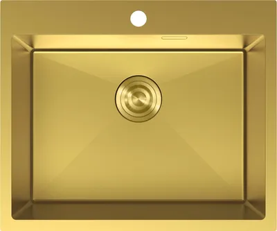 Image de Mexen Solix évier en acier inoxydable 1 bac 600 x 500 mm, doré - 6408601000-55