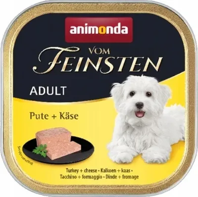 Produktbild von Animonda Vom Feinsten Nassfutter Für Hunde Pute Und Käse 150G