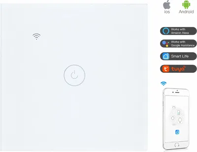Produktbild von A33C 1Gang WiFi Intelligent Touchschalter Home Wandschalter Lichtschalter 802.11b/g/n