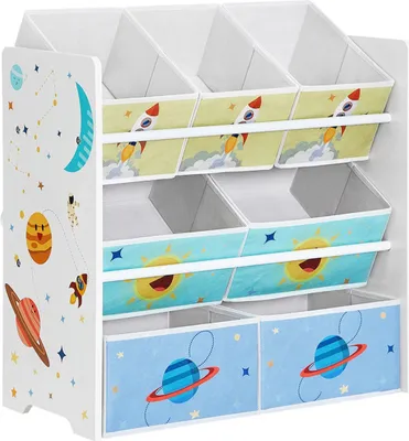 Obrázok produktu pre SONGMICS Polička na hračky 7 boxov priestor 29,5 x 62,5 x 60 cm