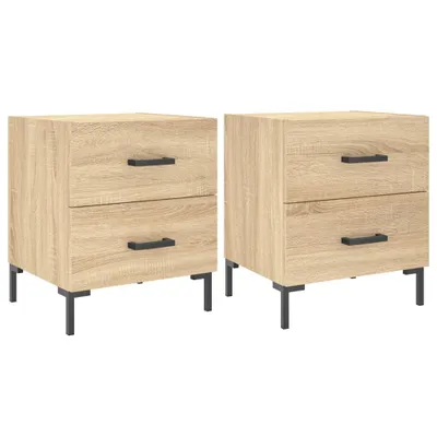 Image de Tables de chevet 2 pcs chêne sonoma 40x35x47,5 cm