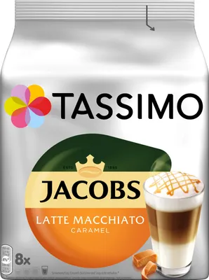 Produktbild von Tassimo Kapseln Jacobs Typ Latte Macchiato Caramel | 8 Kaffeekapseln