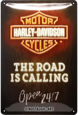 Produktbild von Nostalgic-Art - Blechschild 20 x 30cm - Harley-Davidson - Road Is Calling