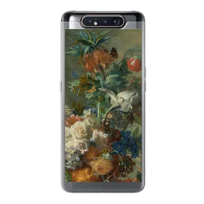 Produktbild von MuchoWow® Handyhülle Schutzhülle Hülle für Samsung Galaxy A80 Stilleben mit Blumen - Gemälde von Jan van Huysum Silikon Softcase Handy Hülle - Schutzdeckel