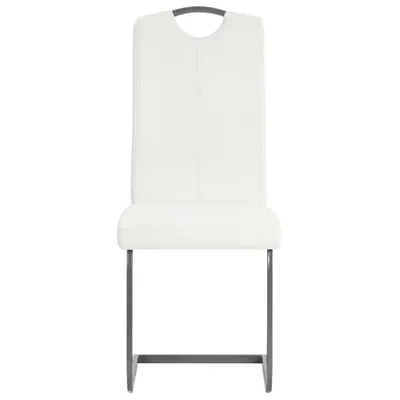 Produktbild von Hochwertigen Möbel Esszimmerstühle - Weiß Freischwinger 6er-set Weiß Kunstleder NEU8177202
