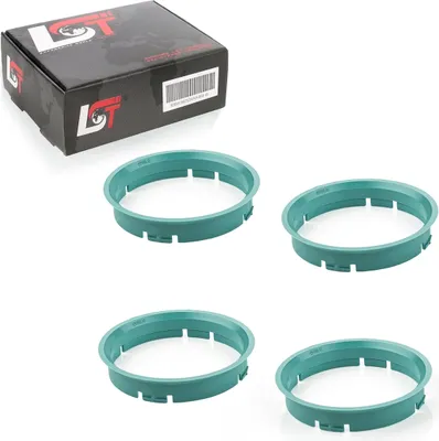 Produktbild von 4x Zentrierringe Türkis Alufelgen Ø 70,0 - 66,6 mm für ALFA ROMEO SUBARU TOYOTA