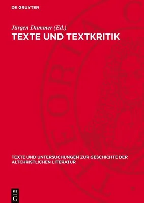 Produktbild von Texte und Textkritik