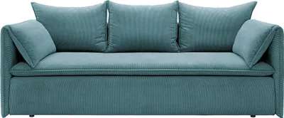Produktbild von Sofa 3-Sitzer - Mit Schlaffunktion - Feincord - Blau - TEODORA