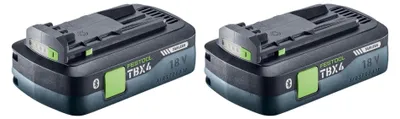 Produktbild von Festool Akku Set 2x BP 18 TBX 4 C-ASI Tabless Akkupack 18 V 4,0 Ah Li-Ion ( 2x 578745 ) Bluetooth mit Ladestandanzeige