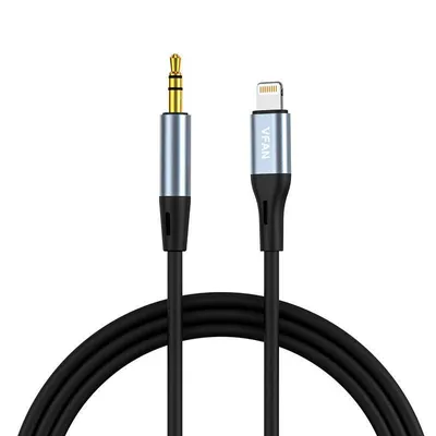 Immagine prodotto di Vipfan Cavo AUX da Lightning a mini jack 3,5 mm - 1 m - Grigio KP26291