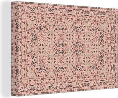 Produktbild von OneMillionCanvasses® - Leinwandbilder - 140x90 cm, Persischer Teppich - Teppiche - Rosa, Wandbilder Kunstdruck Wanddekoration