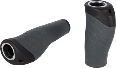 Produktbild von XLC GR-S04 Griffe Ergonomic lang/kurz, 135/92 mm, Ø 22 mm, schwarz/grau (1 Paar)