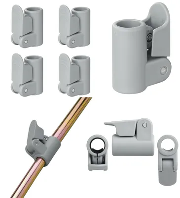 Produktbild von 4 x Rohrschelle bis 22mm Rohrklemme Schelle Befestigung Vorhang, Vorzelt BWI
