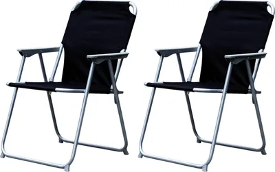 Produktbild von 2'er Set Campingstuhl Stoff Oxfort Metall verschiedene Farben