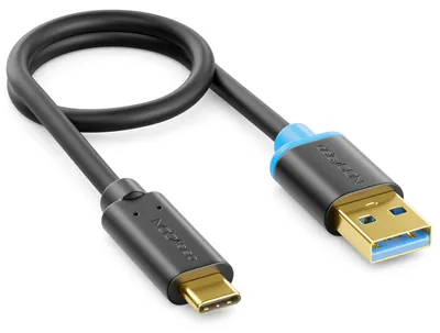 Produktbild von deleyCON 0,30m USB-C Kabel USB 3.0 5 Gbit/s USB-A auf USB-C