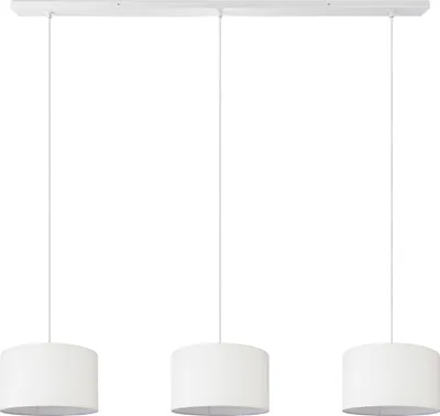 Produktbild von Pendellampe Wohnzimmer Deckenleuchte Stoff Lampenschirm Modern Einfarbig Rund