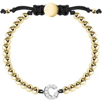 Image de Bracelet bicolore avec la lettre "C" LPS05ARR09
