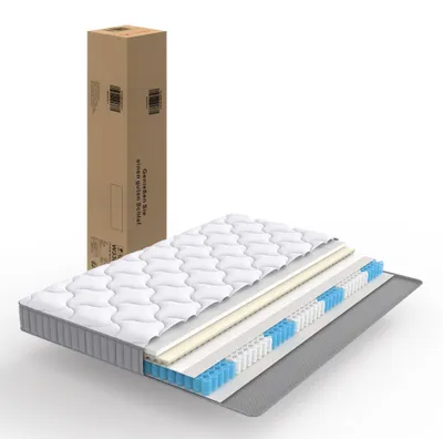 Produktbild von 7-Zonen-Beutelfedermatratze 140x200x10, für Schlafsofas, Klappbetten, atmungsaktiv, H3,