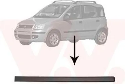 Produktbild von VAN WEZEL Zierleiste für die Tür Vorne Links Leiste für FIAT PANDA (169) 1709423