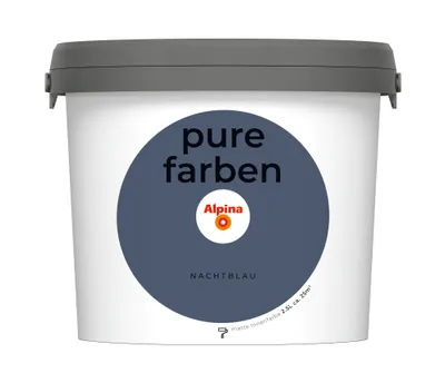 Produktbild von Alpina pure farben Wandfarbe nachtblau 2,5 L
