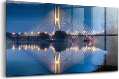 Obrázok produktu pre Obraz z tvrdeného skla - Maľovanie Stien - Temperované Sklo - 140x70 cm - Most Rędziński Wrocław