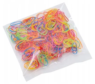 Produktbild von 500 bunte Loom Gummibänder für Armbänder und Zöpfe