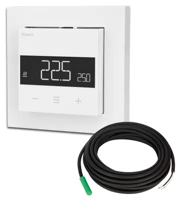 Produktbild von Heatit Z-TRM6 Z-Wave Plus Thermostat Raumregler mit ext. Sensor für Fußbodenheizung elektrisch und wassergeführt, IR-Heizung, Farbe: weiß RAL 9003