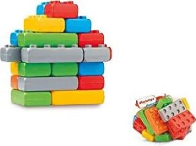Produktbild von Marioinex Mario-Inex 902073 Bausteine Junior Bricks, 25 Stück im Netz, Mehrfarbig