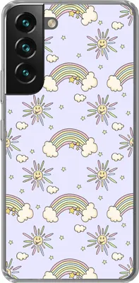 Produktbild von MuchoWow® Handyhülle Schutzhülle Hülle für Telefoonhoesje Samsung Galaxy S22 Plus Mädchen - Regenbogen - Sonne - Muster - Mädchen - Kinder - Kinder - Kind Silikon Softcase Handy Hülle - Schutzabdeckun