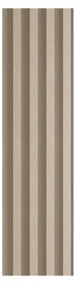 Produktbild von Vilo 3D Wandpaneele Lamellenoptik - Wasserfeste Lamellenwand MPC - 265 x 16 cm - Leinenstoff