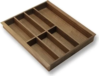 Produktbild von Besteckeinsatz NUSSBAUM 50er Schubl. B 396 x T 472 mm passend für Hettich ProfilPlus 16 mm Schubladen