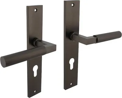 Produktbild von Langschildgarnitur Intersteel Baustil PZ 72 mm anthrazit matt