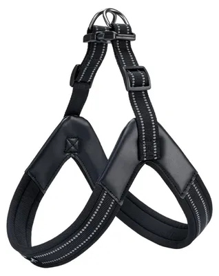 Immagine prodotto di Imbracatura riflettente per cani, da infilare, in nylon, con pettorina, colore nero, taglia S