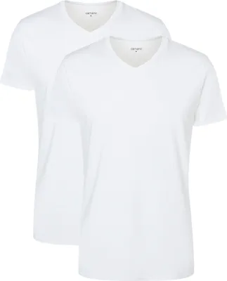 Produktbild von Camano T-Shirts 2er-Set mit modischem V-Ausschnitt white XL