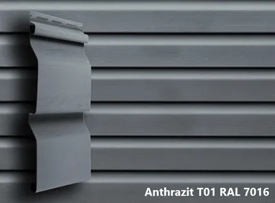 Produktbild von Fassadenpaneele Anthrazit RAL 7016 ab A-1,50m Kunststoffpaneele T01 1,80 x 0,23m in Anthrazit