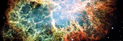 Produktbild von Der Weltraum Kunstdruck Bild - Krebsnebel, Nach Der Supernova (53 x 158 cm)