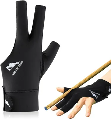 Image de Gant de billard pour gauchers, 1 pièce, réglable, antidérapant, en polyester, pour le billard