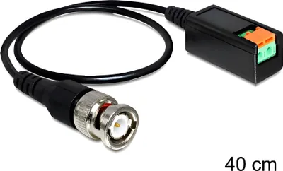 Produktbild von DELOCK Adapter Terminalblock 2Pin -> BNC Stecker Kabel 0.40m
