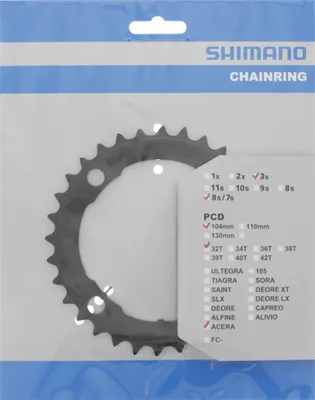 Obrázek produktu pro Převodník Shimano Y1KN98030 Acera FC-M361 BCD 104 32 zubů černá Y1KN98030