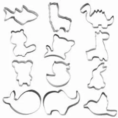 6er Set Edelstahl Plätzchenausstecher für Weihnachten, Hochzeit, DIY Backen