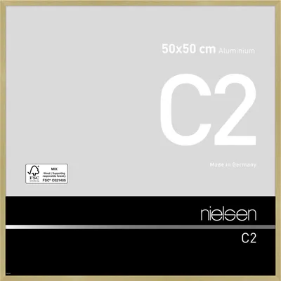 Produktbild von nielsen Aluminium Bilderrahmen C2, 50x50 cm, Struktur Gold Matt