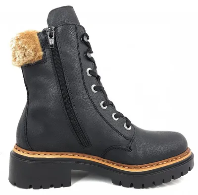 Productafbeelding van Rieker Damenschuhe Stiefel Schnürer Stiefel Schwarz Freizeit
