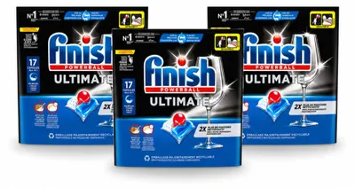 Produktbild von 3 x Finish Ultimate Spülmaschinentabs Regular - 17 Tabs - Vorteilspackung - 3 Stücke