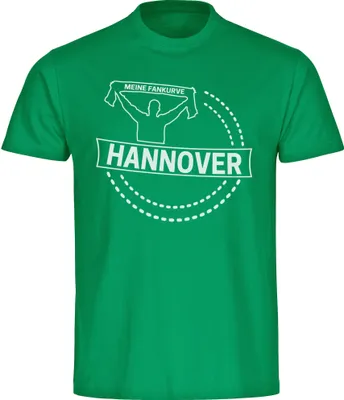 Produktbild von multifanshop Herren T-Shirt - Hannover - Meine Fankurve, grün, Größe S