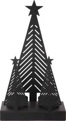 Produktbild von Kerzenhalter Tannenbaum mit Stern Metall 22 x 13 cm