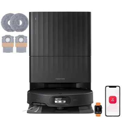 Produktbild von Roborock Qrevo Edge 2 Set Staubsauger Roboter, 25.000 Pa Saugroboter mit Wischfunktion, Wischmopp-Hebefunktion, 80 °C Moppwäsche mit heißem Wasser
