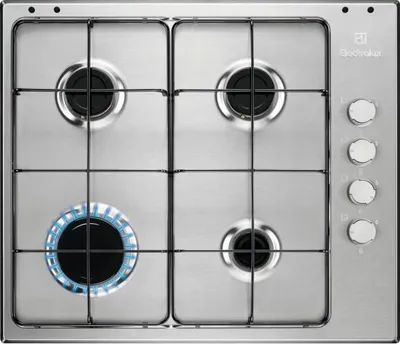 Immagine prodotto di Electrolux EGS6404SX Piano Cottura Incasso Gas 4 Fornelli Acciaio Inossidabile