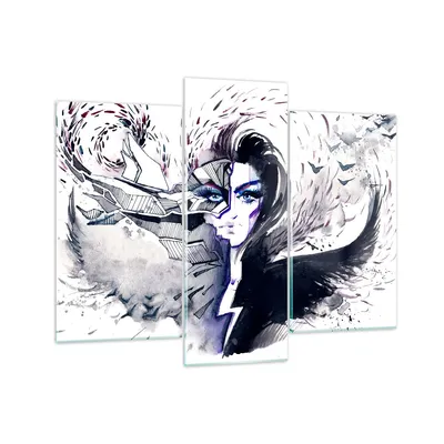 Produktbild von Bilder auf glas - Erwachsene emotional Fantasie - 130x100cm - Glasbilder - Wandbilder - Kunstdruck - zum Aufhängen bereit - Wanddekoration aus Glas - Glas Bilder - Wandbild auf Glas - GCB130x100-3062