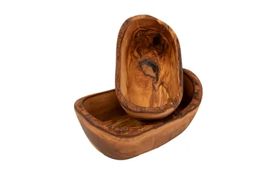 Produktbild von Rustikales Snackschalen 2-er Set aus Olivenholz ca. 15cm