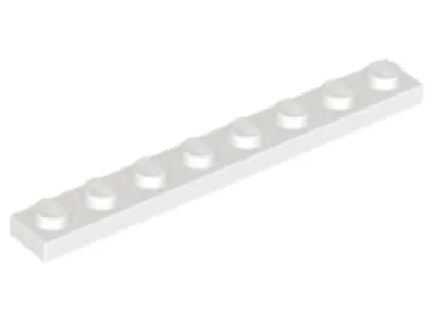 Image de Lego® 1x8 plaque 3460 - 100 pièces blanc